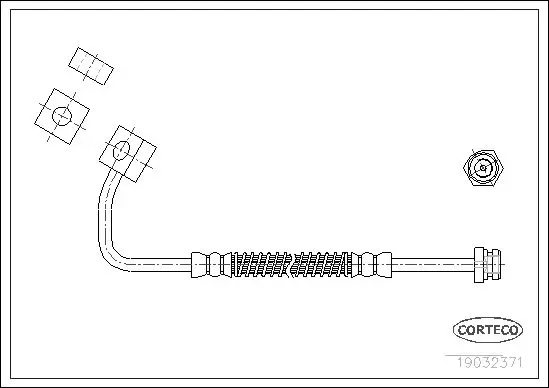 Handler.Part Brake hose CORTECO 19032371 1