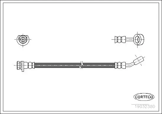 Handler.Part Brake hose CORTECO 19032380 1