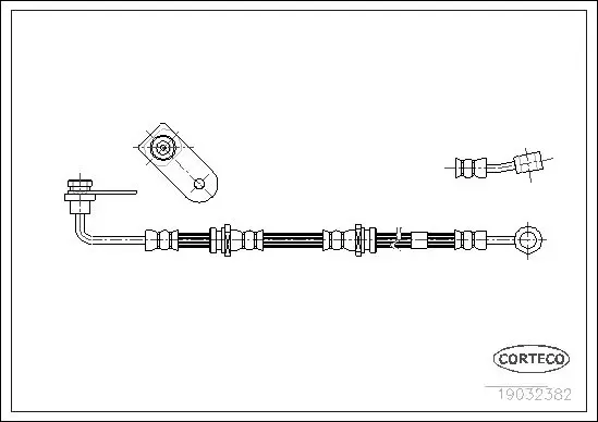 Handler.Part Brake hose CORTECO 19032382 1