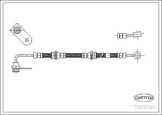 Handler.Part Brake hose CORTECO 19032383 1