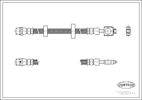 Handler.Part Brake hose CORTECO 19032414 1