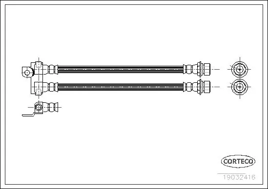 Handler.Part Brake hose CORTECO 19032416 1