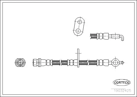 Handler.Part Brake hose CORTECO 19032425 1