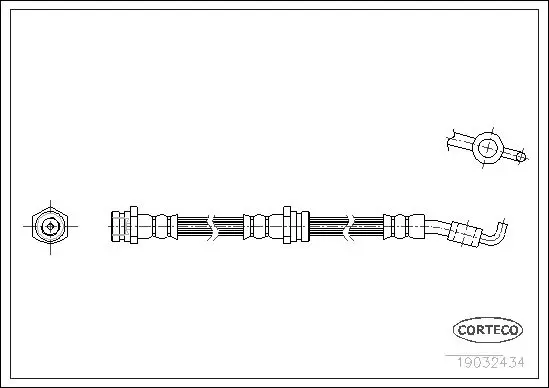 Handler.Part Brake hose CORTECO 19032434 1