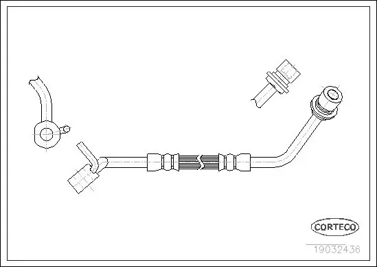 Handler.Part Brake hose CORTECO 19032436 1