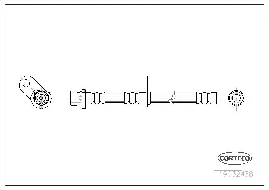 Handler.Part Brake hose CORTECO 19032438 1