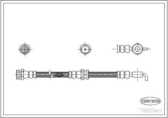 Handler.Part Brake hose CORTECO 19032467 1