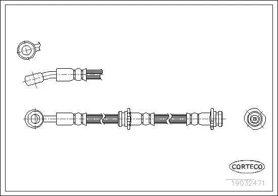 Handler.Part Brake hose CORTECO 19032471 1