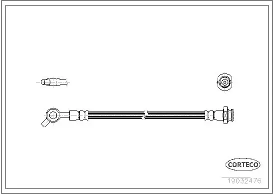 Handler.Part Brake hose CORTECO 19032476 1