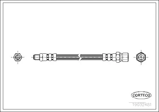 Handler.Part Brake hose CORTECO 19032481 1