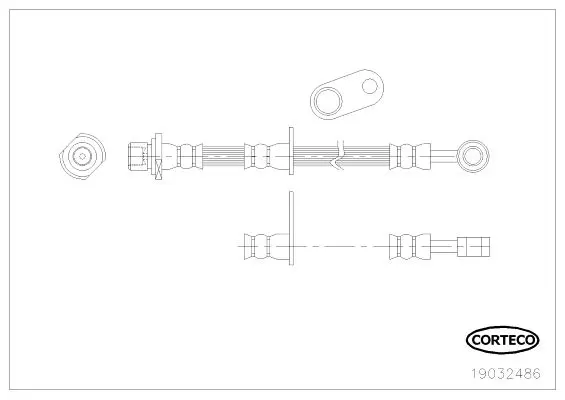 Handler.Part Brake hose CORTECO 19032486 1