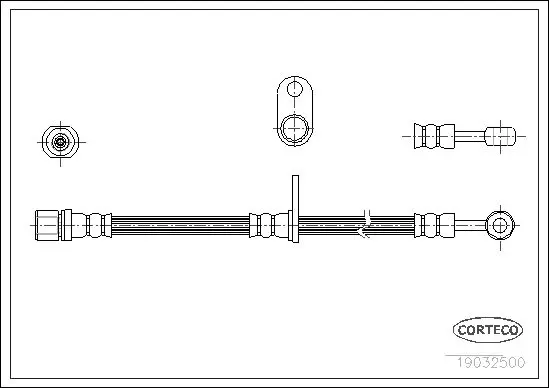 Handler.Part Brake hose CORTECO 19032500 1