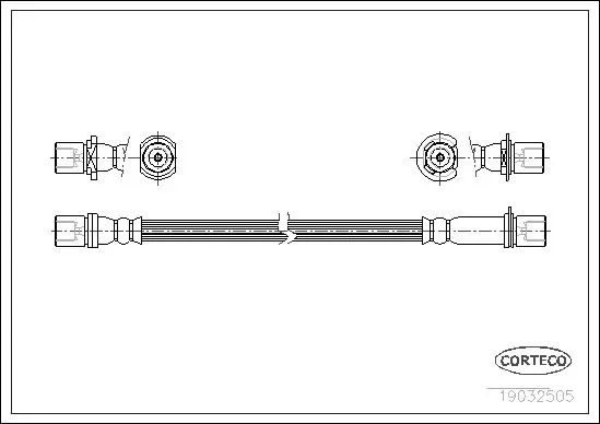 Handler.Part Brake hose CORTECO 19032505 1