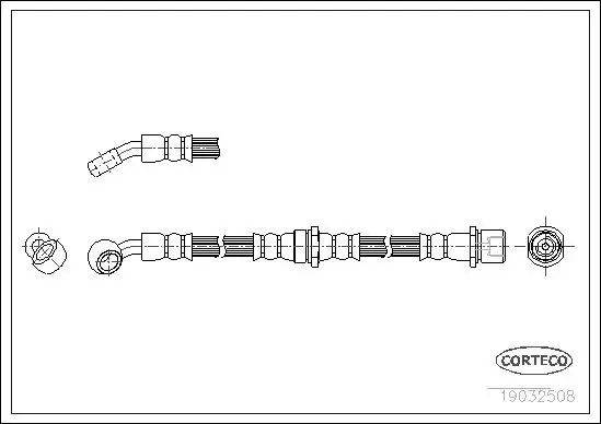 Handler.Part Brake hose CORTECO 19032508 1