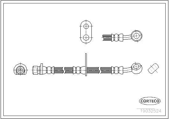 Handler.Part Brake hose CORTECO 19032524 1