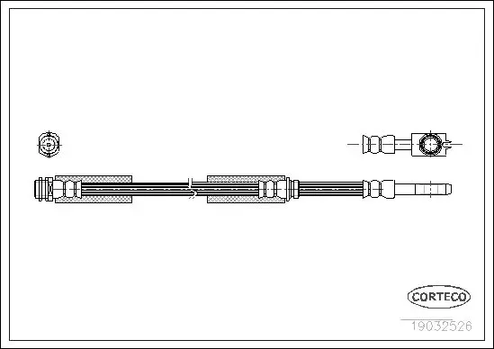 Handler.Part Brake hose CORTECO 19032526 1