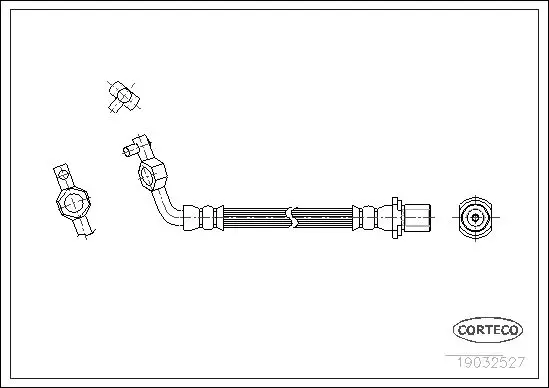 Handler.Part Brake hose CORTECO 19032527 1