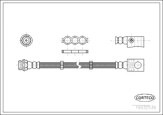 Handler.Part Brake hose CORTECO 19032539 1