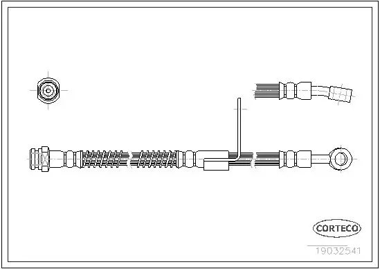 Handler.Part Brake hose CORTECO 19032541 1