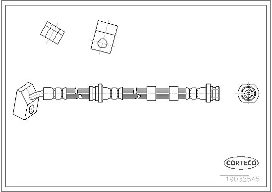 Handler.Part Brake hose CORTECO 19032545 1