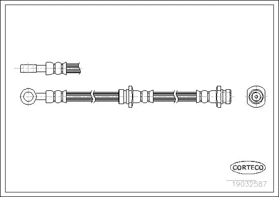 Handler.Part Brake hose CORTECO 19032587 1