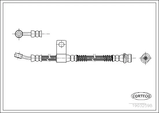 Handler.Part Brake hose CORTECO 19032598 1