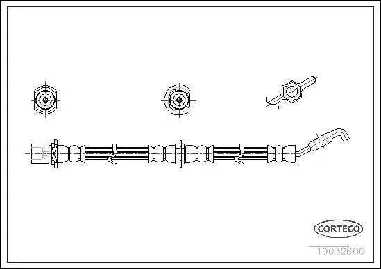 Handler.Part Brake hose CORTECO 19032600 1