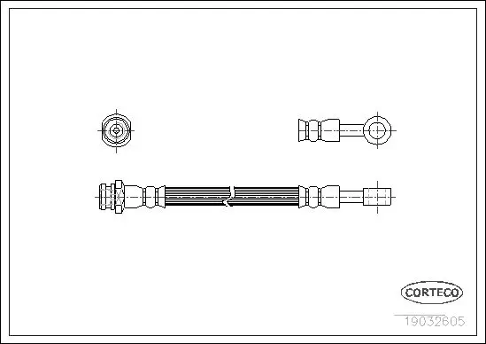 Handler.Part Brake hose CORTECO 19032605 1