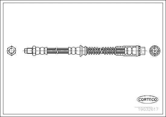 Handler.Part Brake hose CORTECO 19032617 1