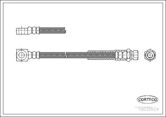 Handler.Part Brake hose CORTECO 19032624 1