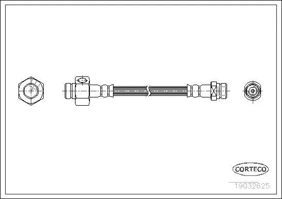 Handler.Part Brake hose CORTECO 19032625 1