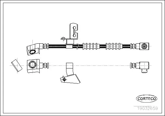 Handler.Part Brake hose CORTECO 19032659 1