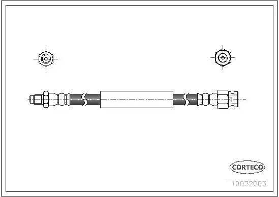 Handler.Part Brake hose CORTECO 19032663 1