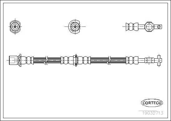 Handler.Part Brake hose CORTECO 19032713 1