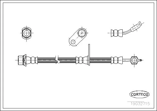 Handler.Part Brake hose CORTECO 19032715 1