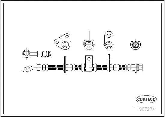 Handler.Part Brake hose CORTECO 19032741 1