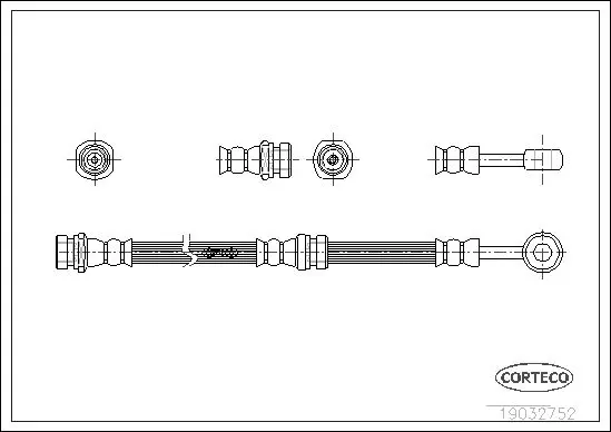 Handler.Part Brake hose CORTECO 19032752 1