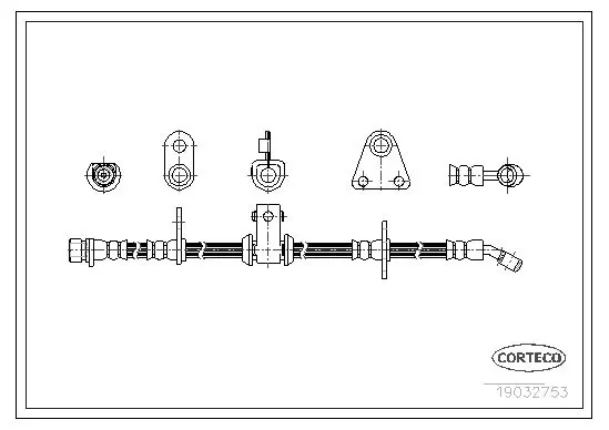 Handler.Part Brake hose CORTECO 19032753 1