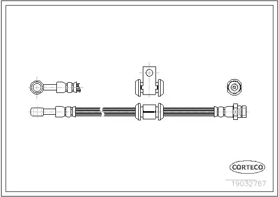 Handler.Part Brake hose CORTECO 19032767 1