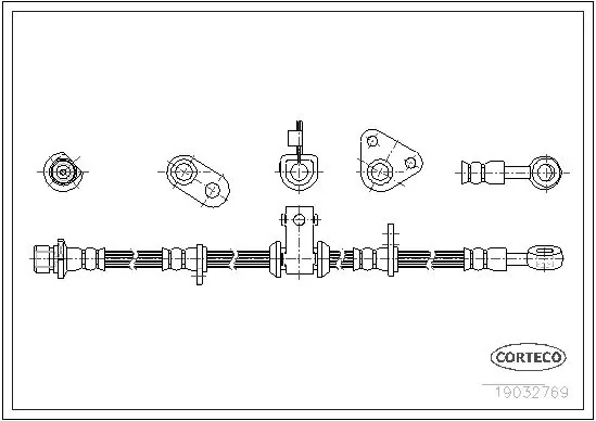 Handler.Part Brake hose CORTECO 19032769 1