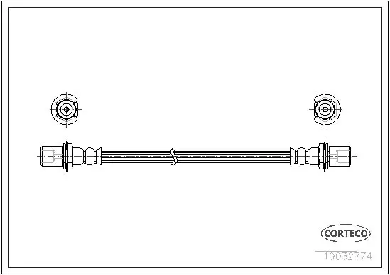 Handler.Part Brake hose CORTECO 19032774 1