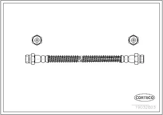 Handler.Part Brake hose CORTECO 19032803 1