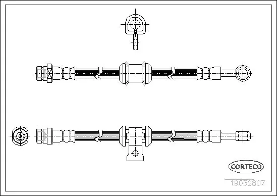 Handler.Part Brake hose CORTECO 19032807 1