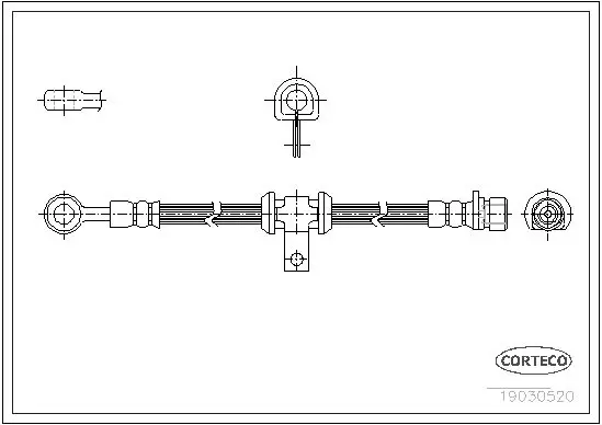 Handler.Part Brake hose CORTECO 19032808 1