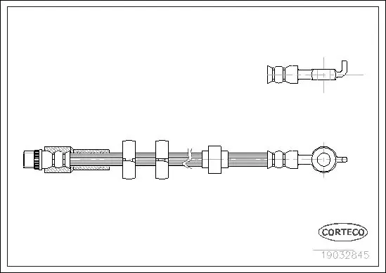 Handler.Part Brake hose CORTECO 19032845 1