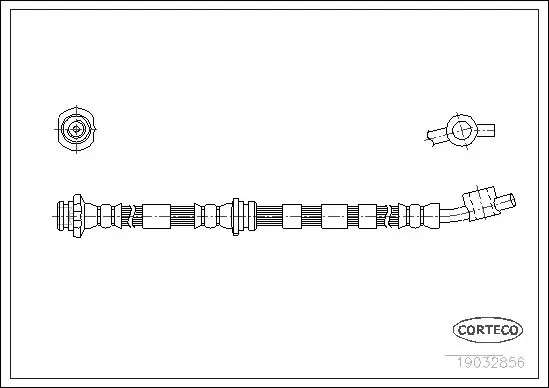 Handler.Part Brake hose CORTECO 19032856 1