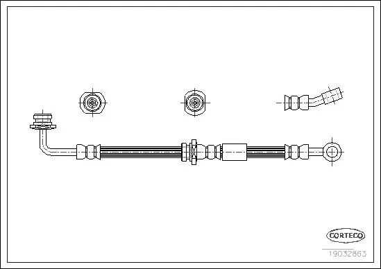 Handler.Part Brake hose CORTECO 19032863 1