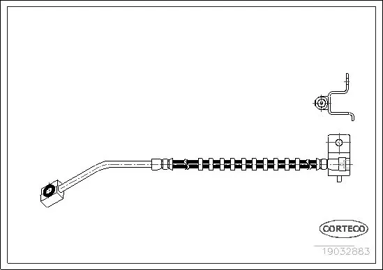 Handler.Part Brake hose CORTECO 19032883 1