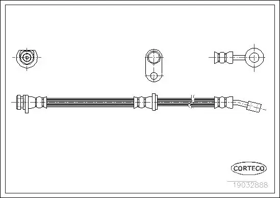 Handler.Part Brake hose CORTECO 19032888 1