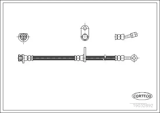 Handler.Part Brake hose CORTECO 19032892 1